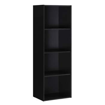 Hodedah 12 x 16 x 47 Inch 4 Shelf Bookcase and Office Organizer Solution for Living Room, Bedroom, Office, or Nursery