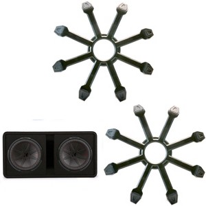Kicker Comp R 12 Inch Dual Subwoofer in Vented Enclosure Package with Grills - 1 of 4