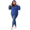 Agnes Orinda Women's Plus Size Faux Fur Warm Long Sleeve Hooded Jacket - 3 of 4