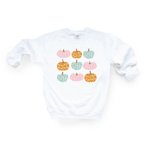 Simply Sage Market Women's Graphic Sweatshirt Floral Pumpkins Chart - 1 of 2