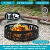 Sunnydaze Forest Wilderness Heavy-Duty Steel Fire Pit Ring with 360-Degree Wildlife Cutouts - 36-Inch Round - Black - 2 of 4