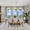 BAOURE Mid-Century Modern Chandelier, 3-Light Brass Kitchen Island Pendant Light, 46.85in Dining Room Light Fixture Over Table with Clear Glass Shades - 3 of 4