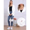 Allegra K Women Long Knit Button Down Open Front with Pockets Casual Spring Fall Winter Cardigan Sweater - 2 of 4