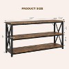 Long Console Table, 3-Tier Entryway Table with Storage Shelves, Rectangular Sofa Table for Entryway, Industrial Entry Table for Entrance - 2 of 4