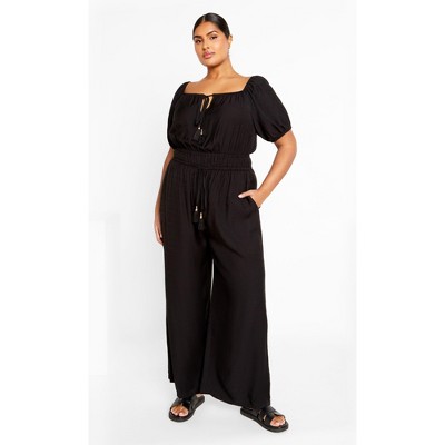 Women's Plus Size Erica Jumpsuit - black | CITY CHIC