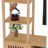3pcs Entertainment Center with TV Stand & Bookshelves, 2pcs Bookcase Set or Single TV Stand for 70" TVs, for Living Room, Farmhouse Modern Style - 3 of 4