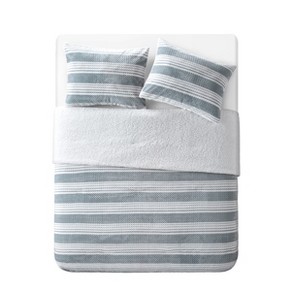 Twin XL Randel Comforter Plush Sherpa - Grey/White Gray/White - VCNY HOME