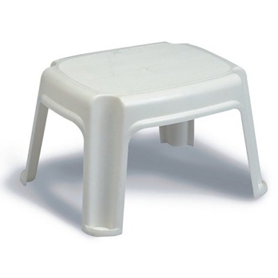 Gracious Living Extra Safe Non Slip 9.5 Inch Tall Rubber 2 Step Home Step Stool, White, Supports 300 Pounds