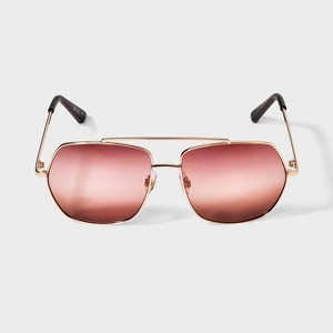 Womens Shiny Metal Aviator Sunglasses with Gradient Lenses - Universal Thread™ - 1 of 2