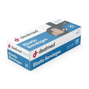 Dealmed Elastic Bandage Wrap with Clip Closure, 4.5 Yards Stretched Compression Wrap, 10 Count - 1 of 4