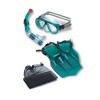 Swimline 4pc Children's Recreational Mask, Snorkel, Fins Swimming Pool and Water Snorkeling Set - Medium - Green - 3 of 4