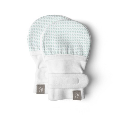 Goumi Baby Organic Cotton Drops Mittens – Aqua 0-3M