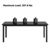 71 Inch Industrial Dining Table, Large Wooden Computer Desk, Industrial Kitchen Table with Metal Legs, for Dining Room, Living Room - 3 of 4