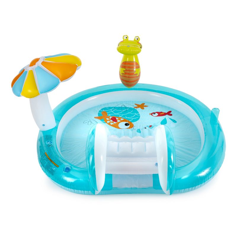 Intex 57165EP Gator Outdoor Inflatable Kiddie Pool Water Play Center with Slide, 5 of 7
