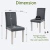 Lyngins Modern Dining Chairs with High Backrest,Upholstered Kitchen Chairs Set of 4,Linen Chairs for Dining Room,Kitchen, - 3 of 4