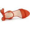 Allegra K Women's Back to College Faux Suede Open Toe Ankle Tie Back Chunky Heel Sandals - 4 of 4