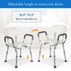 Whizmax U Shower Chair Seat with Padded Armrests for Bathtub Slip Resistant Shower Seat Adjustable Height Shower Chair 350 lb Capacity - 3 of 4
