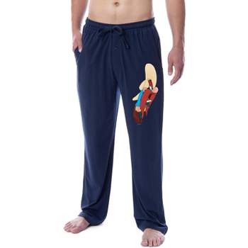 Looney Tunes Mens' Classic Yosemite Sam Character Sleep Pajama Pants Navy