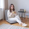 Floor Folding Chair with Back Support, Padded Folding Gaming Sofa Chair with 6 Adjustable Backrest - 2 of 4