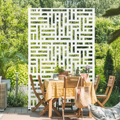 PexFix Outdoor Metal Privacy Screen Garden Fence in Streets Pattern