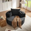 360° Swivel Barrel Chair,Oversized Round Living Room Chair with Deep Seat and Removable Pillows,Chenille Upholstery–Maison Boucle - 2 of 4