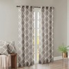 DSVIMOY Curtain Panels, Fretwork Print Grommet Top Window Curtain Panel for Living Room, Bedroom, Grey&White, 108"*50"*0.13" - 4 of 4