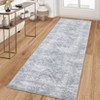 Modern Abstract Geometric Stripe Rugs for Living Room Bedroom Soft Low Pile Carpet Indoor Washable Non Slip Easy Care Area Rug - 2 of 4