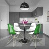 LeisureMod Cresco Modern Acrylic Dining Chairs (Set of 4) – Eiffel Gold Chrome Base, Stylish Accent Chairs for Contemporary Dining Rooms & Kitchens - 2 of 4