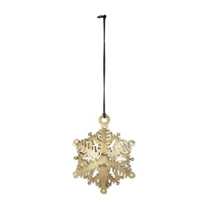 FURNIinspire Decorative Holiday Scene Props Christmas Display Snowflake Hanging Ornament Home Decor Accents for Party, Gold, 3.5"*0.4"*3.5" - 1 of 4