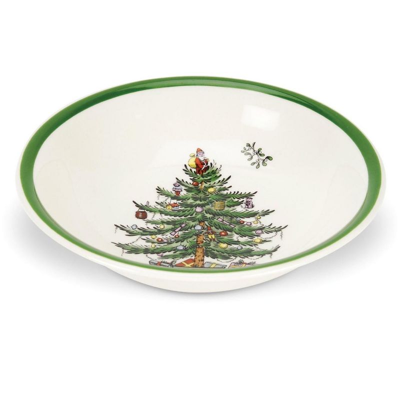 Spode Christmas Tree Ascot Cereal Bowls Set of 4, Use for Breakfast, Oatmeal, Cereal, or Soup Made of Fine Earthenware, Measures 8-Inch, 2 of 9