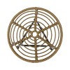 FURNIinspire End Tables Rattan Side Table Living Room Round Accent Table with Tempered Glass Top for Balcony Office, Brown, 19.5"*19.5"*18.5" - 4 of 4