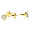 Pompeii3 .25CT Diamond Studs 14K Yellow Gold - 3 of 4