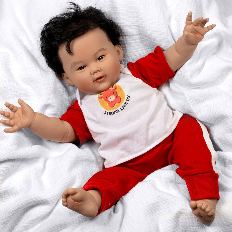 Paradise Galleries Big Boy Reborn Toddler - 22 inch Kenzo with Rooted Hair, Made in GentleTouch Vinyl, 4-Piece Realistic Doll Gift Set, 2 of 5
