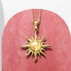 Ross-Simons Italian 18kt Gold Over Sterling Sun Pendant Necklace Size 18 - 4 of 4