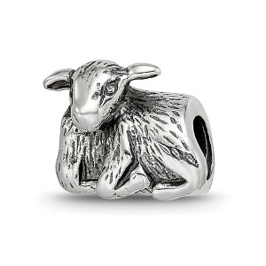 Black Bow Jewelry Sterling Silver Lamb Bead Charm - 1 of 4