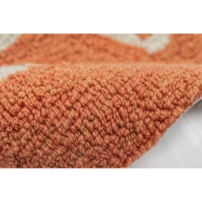 Capri Coral and White Starfish Hand-Tufted 5' x 7' Rug