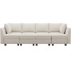 Belffin L-Shaped Modular Sectional with Storage Ottoman & 1500lb Capacity Velvet Sofa - 2 of 4
