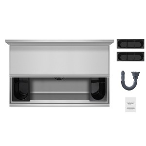 VEVOR Commercial Ice Bin, 95.3 L Underbar Ice Bin, 35.9 x 19 x 37 in Stainless Steel Ice Chest with Sliding Lid, Bottle Holders, Silver - 1 of 4