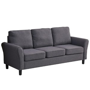 Linen Sofa Modern Couch Comfy Loveseat for Living Room, Office, Bedroom - 1 of 4