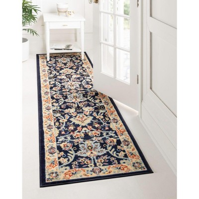 Unique Loom 7' 10 X 7' 10 Eco Plaid Indoor Outdoor Washable Navy Blue Area  Rug : Target