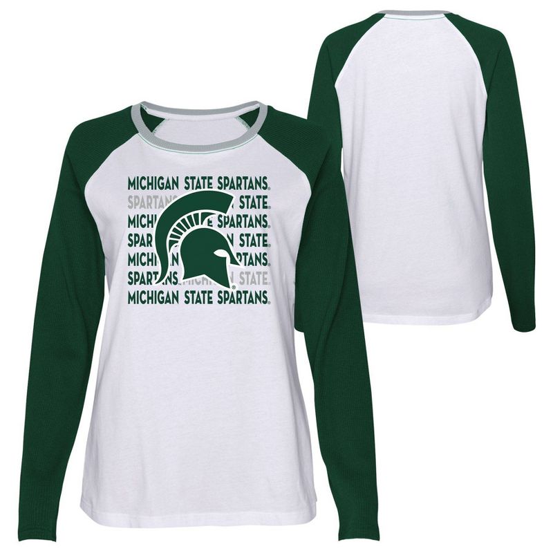 NCAA Michigan State Spartans Girls&#39; Long Sleeve T-Shirt, 1 of 4