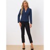 Allegra K Women's Long Sleeve Button Down Office Work Blazers - 4 of 4
