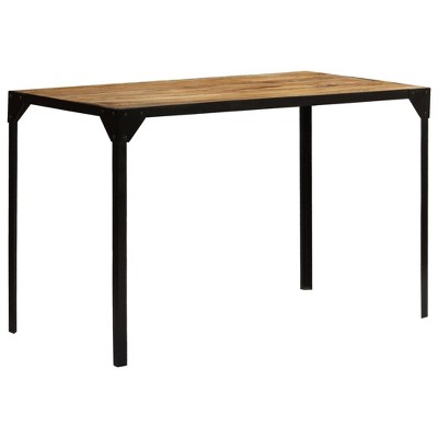vidaXL Dining Table Brown and black