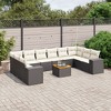 vidaXL Garden Sofa Set Black Poly Rattan Large Garden Sofa Set - 2 of 4