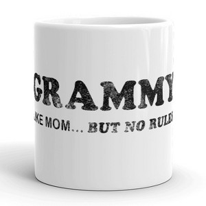 Crazy Dog T-Shirts Grammy Like Mom But No Rules Mug Funny Grandmother Coffee Cup - 11oz - 1 of 4