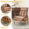 MOONMISS PU Fabric Modern Accent Chair Lounge Chair，Adjustable back - 4 of 4