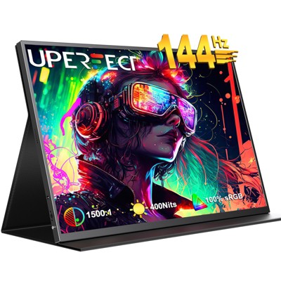 UPERFECT 18" 144Hz 2K Portable Gaming Monitor, 2560×1600 IPS Display w/ HDR & FreeSync USB-C HDMI
