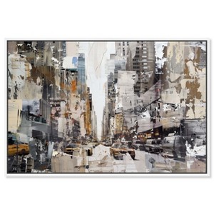 Art Remedy In the City Minimalist collage style wall art Framed - 1 of 4