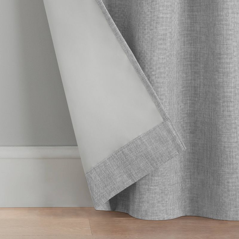 Kids' 100% Blackout Chambray Grommet Curtain Panel - Eclipse, 4 of 9