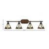 Toltec Lighting Blacksmith 4 - Light Vanity in  Painted Wood/Dark Granite with 7" Zion Art Glass Shade - 2 of 2